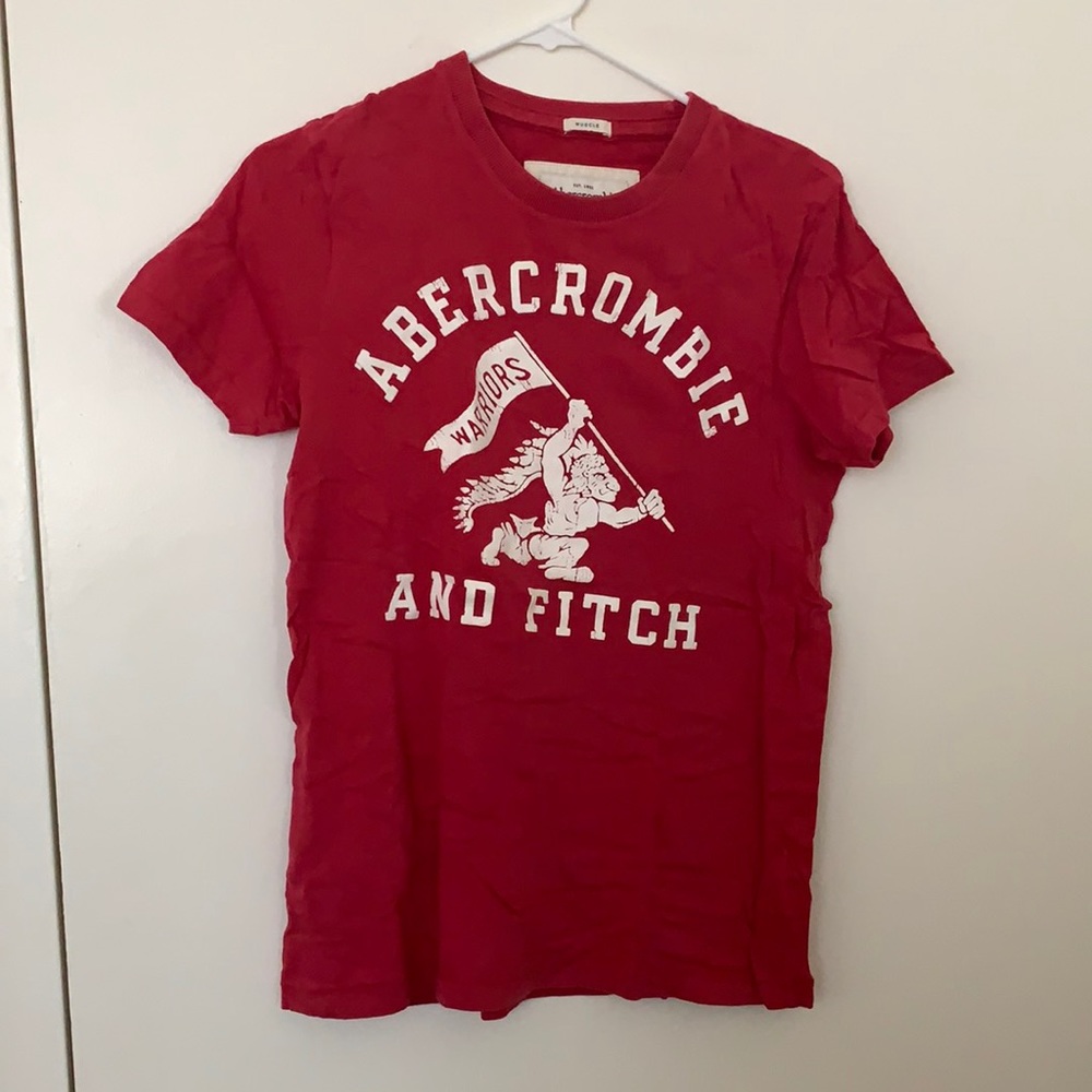 Abercrombie scoop neck logo tee